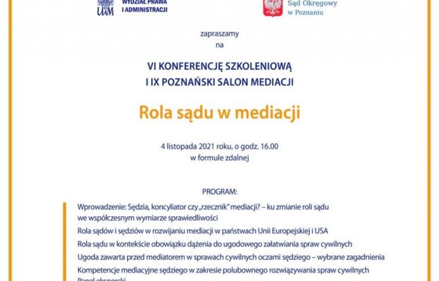 Konferencja „Rola sądu w mediacji”