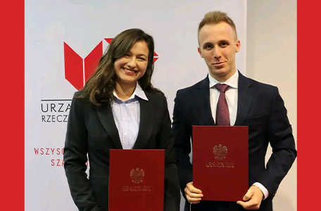 W XX edycji konkursu na najlepszą pracę naukową na temat własności intelektualnej, ogłoszonego przez Urząd Patentowy Rzeczypospolitej Polskiej w 2022 r. nagrodzono dwóch naszych absolwentów