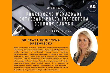 <strong>Zaproszenie na wykład dr Beaty Koniecznej-Drzewieckiej</strong>
