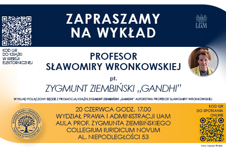 Wykład Pani prof. Sławomiry Wronkowskiej pt. Zygmunt Ziembiński „Gandhi”