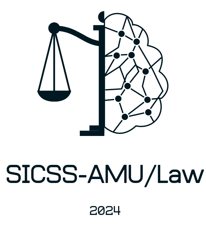 Logo SICSS - symbole wagi i połączonego mózgu