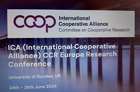Referat Prof. UAM dr hab. Anety Suchoń  podczas międzynarodowej Konferencji (ICA (International Cooperative Alliance) CCR Europe Research 2024) na Uniwersytecie w  Wielkiej Brytanii