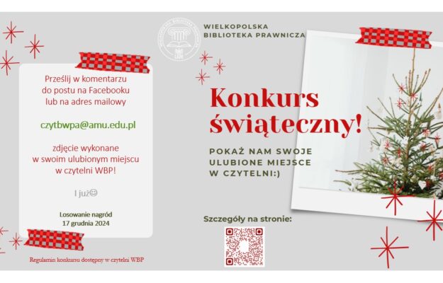 Świąteczny Konkurs Wielkopolskiej Biblioteki Prawniczej! 🎄