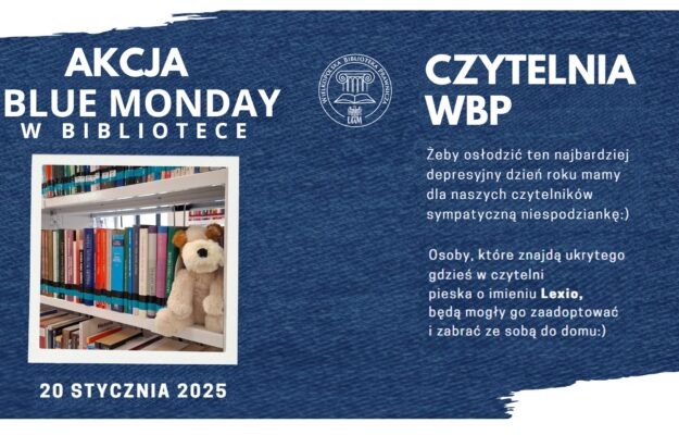 Akcjia Blue Monday w Bibliotece – Znajdź Lexia i zaadoptuj!