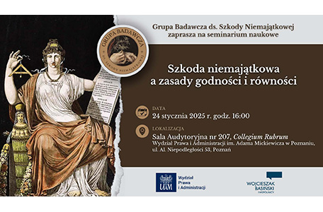 Seminarium Grupy badawczej ds. szkody niemajątkowej w dniu 24 stycznia 2025 r. pt. „Szkoda niemajątkowa a zasady godności i równości”