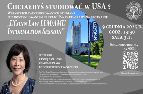 Spotkanie dotyczące studiowania na University of Connecticut, School of Law, USA