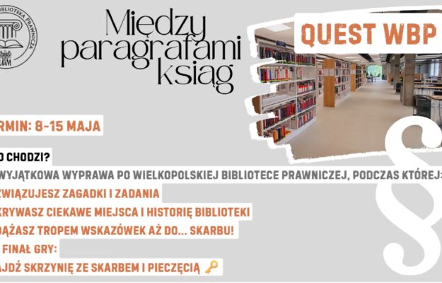 XXIII Tydzień bibliotek – Quest „Między paragrafami ksiąg”
