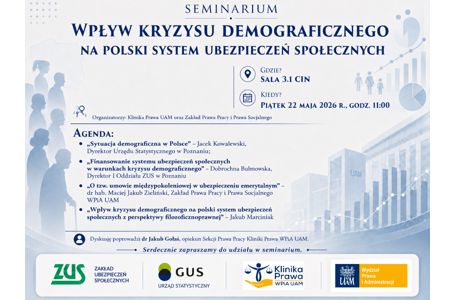 Seminarium naukowe „Wpływ kryzysu demograficznego na polski system ubezpieczeń społecznych”