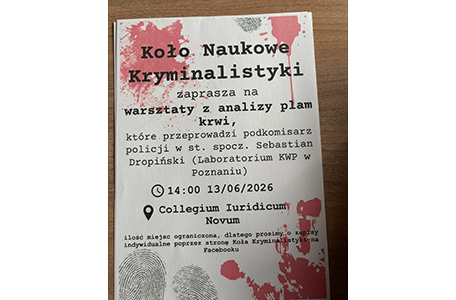 Warsztaty z analizy plam krwawych