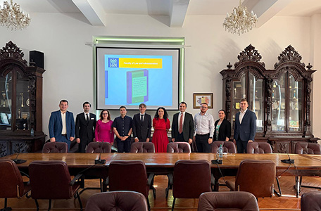 Wykład prof. Rafała Szczepaniaka na Wydziale Prawa Uniwersytetu w Bukareszcie pt. „Models of applying private law in the public sector – comparative legal considerations”
